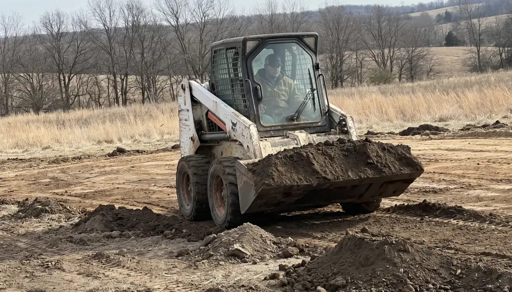 Skid-Steer Dirt Work in the field