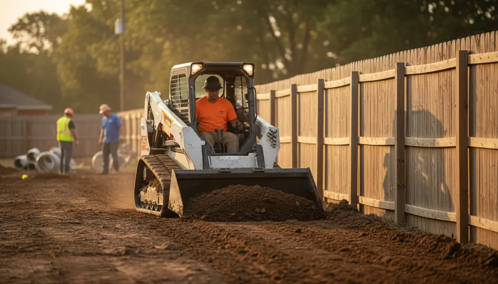 Skid-Steer Dirt Work in the field